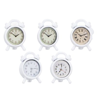 5 Pcs Dollhouse Miniature Alarm Clock,Mini Alarm Clock Model for 1/12 Scale,Mini Furniture Dollhouse Decoration Accessories