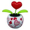 JISADER Lovely Ed Dancing Toy Solar Bobble Head Flowers Swinging Dancer Trinket Dancing for Car Holiday Decoration Ornament, Love Heart view 1