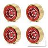 RCAWD Brass Weights 312g & Beadlock Glue-Free RC Wheels for FMS EAZYRC ROC Hobby FCX24 1/24 1/18 Mogrich Crawler Upgrades, 36.5 * 17.5mm Parts #C3004 Red view 1