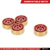RCAWD Brass Weights 312g & Beadlock Glue-Free RC Wheels for FMS EAZYRC ROC Hobby FCX24 1/24 1/18 Mogrich Crawler Upgrades, 36.5 * 17.5mm Parts #C3004 Red view 2