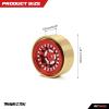 RCAWD Brass Weights 312g & Beadlock Glue-Free RC Wheels for FMS EAZYRC ROC Hobby FCX24 1/24 1/18 Mogrich Crawler Upgrades, 36.5 * 17.5mm Parts #C3004 Red view 3