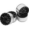 4Pack ShareGoo Metal 2.2" RC Crawler Beadlock Wheels 35mm 8-Spoke Compatible with 1/10 Traxxas TRX4 Axial SCX10 Wraith 90046 D90 TF2 Tamiya CC01 RR10 RC Crawler Car (Black) view 1