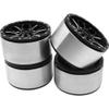 4Pack ShareGoo Metal 2.2" RC Crawler Beadlock Wheels 35mm 8-Spoke Compatible with 1/10 Traxxas TRX4 Axial SCX10 Wraith 90046 D90 TF2 Tamiya CC01 RR10 RC Crawler Car (Black) view 3