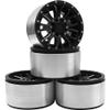 4Pack ShareGoo Metal 2.2" RC Crawler Beadlock Wheels 35mm 8-Spoke Compatible with 1/10 Traxxas TRX4 Axial SCX10 Wraith 90046 D90 TF2 Tamiya CC01 RR10 RC Crawler Car (Black) view 4