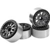 4Pack Vgoohobby Alloy 2.2" RC Beadlock Wheels Rims 35mm Compatible with 1/10 RC Axial Wraith RR10 YETI SCX10 D90 Traxxas TRX4 CC01 Crawler Car (Titanium) view 1
