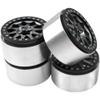 4Pack Vgoohobby Alloy 2.2" RC Beadlock Wheels Rims 35mm Compatible with 1/10 RC Axial Wraith RR10 YETI SCX10 D90 Traxxas TRX4 CC01 Crawler Car (Titanium) view 3