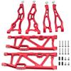 ShareGoo Metal Suspension Arms Set Front Upper & Lower Swing Arm Rear Lower A Arms Compatible with 1/8 Arrma Kraton 6S BLX Outcast 6S BLX Talion 6S BLX Notorious 6S BLX RC Car (Red) view 1