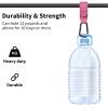 2 Pcs Stroller Hooks for Hanging, Portable Leather Style Stroller Clip Straps, Baby Stroller Hooks for Diaper Bags Grocery Shopping Bags, Mommy Hook for Stroller(Pink) view 4