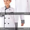 CAFELE Chef Costume for Kids Chef Coat Outfit Hats Tops Pants Halloween Party Masquerade Cook Cosplay for Boys Girls (plaid style, 8-10years) view 4