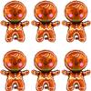 32.5" Gingerbread Man Christmas Foil Balloons - Pink Cheek Larger Gingerbread Man Xmas Decoration Kids Balloon New Year Eve Party Supplier JM Puri Mi 6pcs view 1