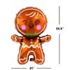 32.5" Gingerbread Man Christmas Foil Balloons - Pink Cheek Larger Gingerbread Man Xmas Decoration Kids Balloon New Year Eve Party Supplier JM Puri Mi 6pcs view 2