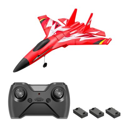 GoolRC RC Plane, G6 RC Airplane. 2.4GHz 4CH Remote Control Airplane, Fixed Wing RC Aircraft, EPP Foam RC Glider, Easy to Fly Flight Toys for, s, Adults and Beginners with 3 Batteries (Red)