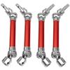 4Pcs ShareGoo Front Rear Drive Shaft CVD Driveshaft w/Hex Adapter Compatible with 1/8 Arrma Typhon 4x4 3s BLX Typhon 550 Mega 4x4 RC Car Upgrades Parts (Red) view 3