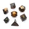 HXSCOO 7pcs/Set Polyhedral Dice Set with Pouch D4 D6 D8 D10 D% D12 D20 Table Games Natural Healing Crystals Stone Energy Chakra (Color : Red Jasper) view 3