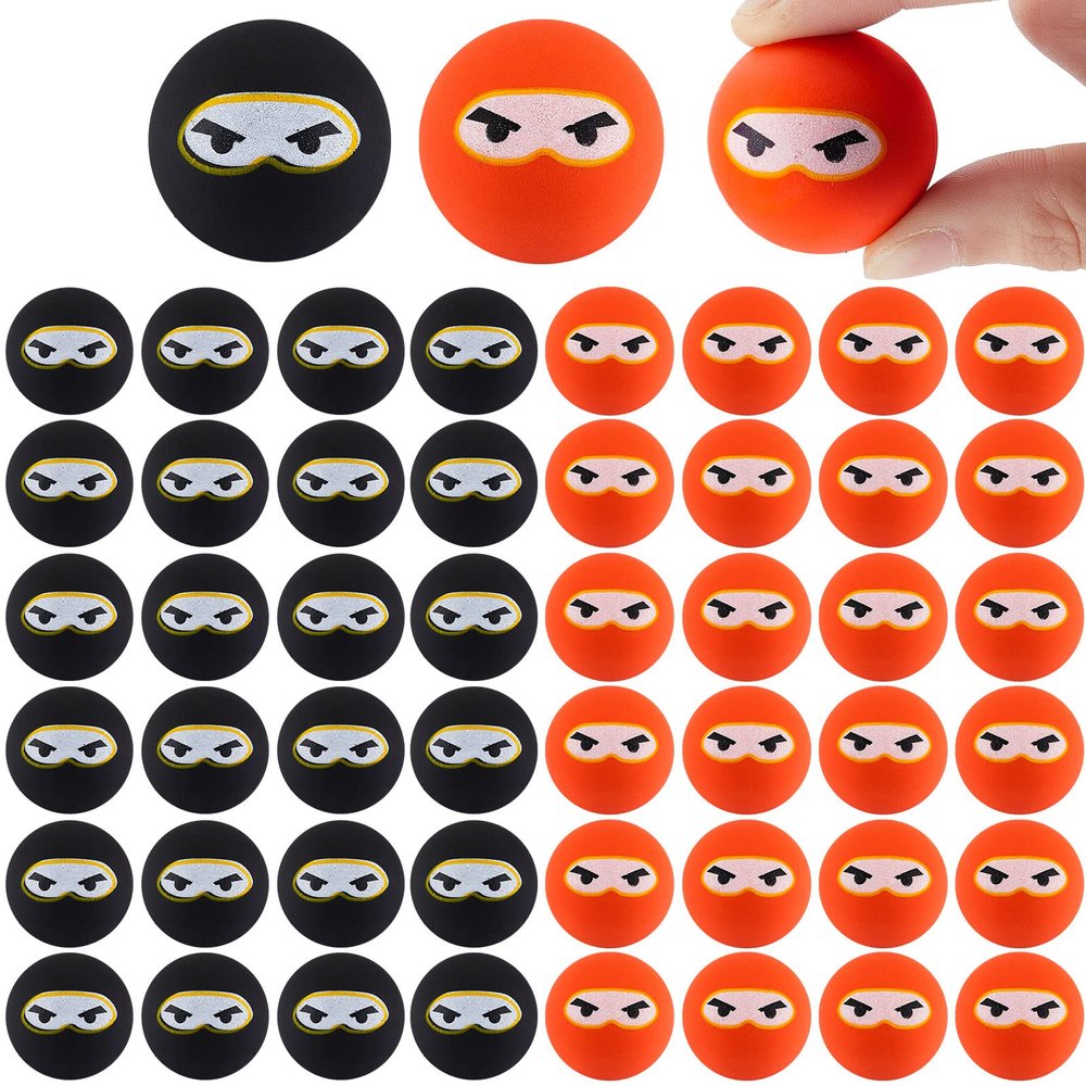 Chivao Ninja Bouncing Balls, Bouncing Ninja Toy Game Party Favors 1.26 Inch Bouncy Balls for Graduation Birthday Party School Outdoor Activities(36 Pcs)