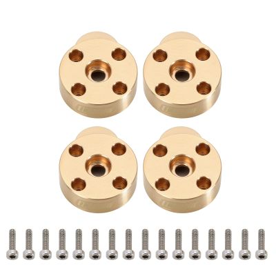 INJORA Brass Outer Portal Covers 23g Drive Housing Axle Cover for 1/24 FMS FCX24 Wagon Upgrade Parts,4PCS