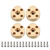 INJORA Brass Outer Portal Covers 23g Drive Housing Axle Cover for 1/24 FMS FCX24 Wagon Upgrade Parts,4PCS view 1
