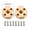 INJORA Brass Outer Portal Covers 23g Drive Housing Axle Cover for 1/24 FMS FCX24 Wagon Upgrade Parts,4PCS view 2