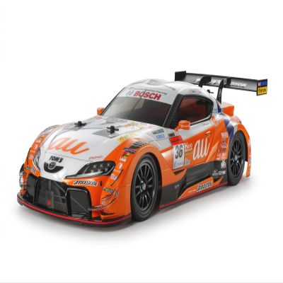 Tamiya 58703 1:10 RC au Tom's GR Supra (TT-02) Remote Controlled Car, RC Vehicle, Model Building, Assembly Kit, Unpainted