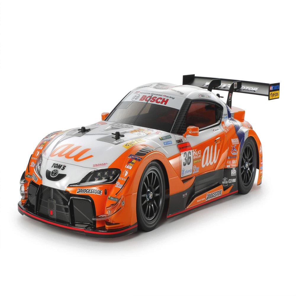 Tamiya 58703 1:10 RC au Tom's GR Supra (TT-02) Remote Controlled Car, RC Vehicle, Model Building, Assembly Kit, Unpainted
