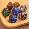 Grajar DND Dice Set, 42 Pcs polyhedral dice Set with 6 Colorful Animal Pattern Dice Bag and PU Leather and Velvet dice Tray for Dungeons and Dragons D&D RPG MTG Table Games Starry Sky view 3