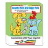 ZOCO  Healthy Pets  Custom Promotional Coloring & Activity Books (250 Bulk Pack, With Crayons)  Pet Care Education  Veterinarian Handout for Kids view 1