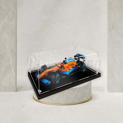 Acrylic Display case Compatible with McLaren Formula 1 Race Car 42141, 3mm Thickness dust-Free and Crystal Clear Display case with Screw (Model Set is not Included) (Without Background)