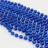 GiftExpress 12 pack Mardi Gras Beads Necklace, Metallic Royal Blue Beaded Necklace, Mardi Gras Throws, Party Beads Costume Necklaces view 2
