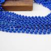 GiftExpress 12 pack Mardi Gras Beads Necklace, Metallic Royal Blue Beaded Necklace, Mardi Gras Throws, Party Beads Costume Necklaces view 4