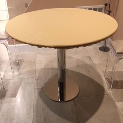 made to order: Poker Table Cover in Speed lite - felt Table Cover Alternative - made USA - Ideal upgrade surface for any worn felt poker game table cover - by Playezze (tan beige, 54 inch round)