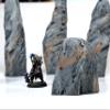 Set of Modular Rock Spires - Boulder Formation Scatter Terrain for 28mm to 32 mm Tabletop War & Role Playing Games view 2