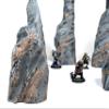 Set of Modular Rock Spires - Boulder Formation Scatter Terrain for 28mm to 32 mm Tabletop War & Role Playing Games view 3