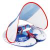 SwimSchool Freestyle Swimmer Baby Pool Float with Sunshade Canopy and Multi-Position, Adjustable Safety Seat, Dual Air Chambers Safe, Red-White-Blue Nautical view 1