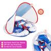 SwimSchool Freestyle Swimmer Baby Pool Float with Sunshade Canopy and Multi-Position, Adjustable Safety Seat, Dual Air Chambers Safe, Red-White-Blue Nautical view 2