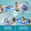 SwimSchool Freestyle Swimmer Baby Pool Float with Sunshade Canopy and Multi-Position, Adjustable Safety Seat, Dual Air Chambers Safe, Red-White-Blue Nautical view 4