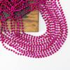 GiftExpress 12 pack of Mardi Gras Beads Necklace, Metallic Hot Pink Beaded Necklace, Mardi Gras Throws, Party Beads Costume Necklaces view 3