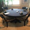 made to order: Poker Table Cover in Speed lite - felt Table Cover Alternative - made USA - Ideal upgrade surface for any worn felt poker game table cover - by Playezze (blue, 54 inch round) view 3