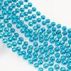 GiftExpress 12 pack Mardi Gras Beads Necklace, Metallic Teal/Turquoise Beaded Necklace, Mardi Gras Throws, Party Beads Costume Necklaces view 2