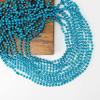 GiftExpress 12 pack Mardi Gras Beads Necklace, Metallic Teal/Turquoise Beaded Necklace, Mardi Gras Throws, Party Beads Costume Necklaces view 3