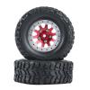 4Pcs Metal Beadlock Wheel Hub Rim and Rubber Tire Set for WPL C14 C24 B14 B24 B36 MN D90 MN99S RC Car Upgrade Parts ( Color : Black ) view 4