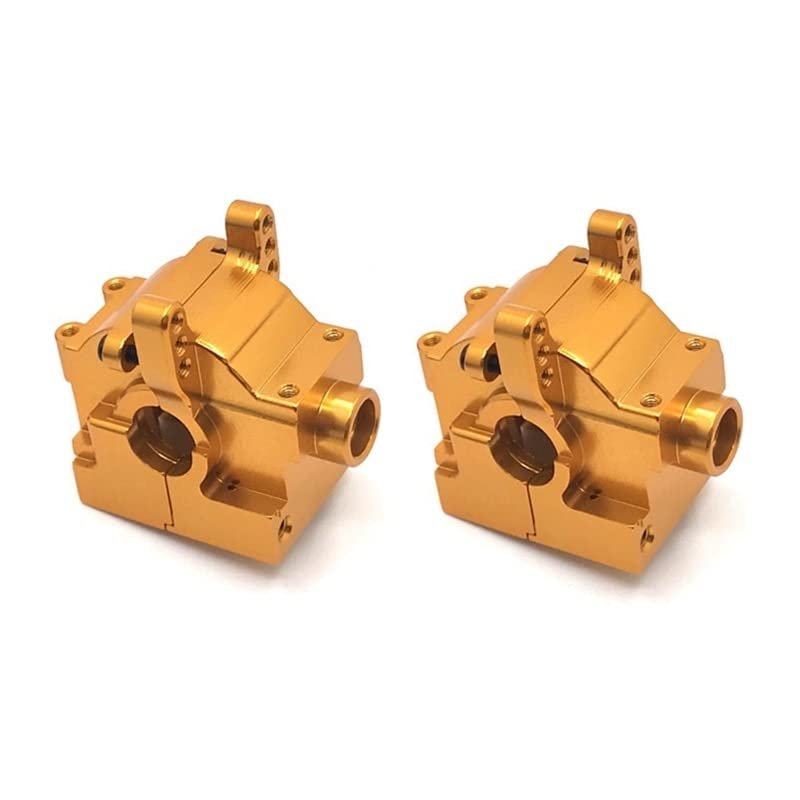BAIJAC 2Pcs Metal Gearbox Housing Cover EA1049 for JLB Racing Cheetah 11101 21101 J3 Speed 1/10 RC Car Upgrade Parts ( Color : Yellow )