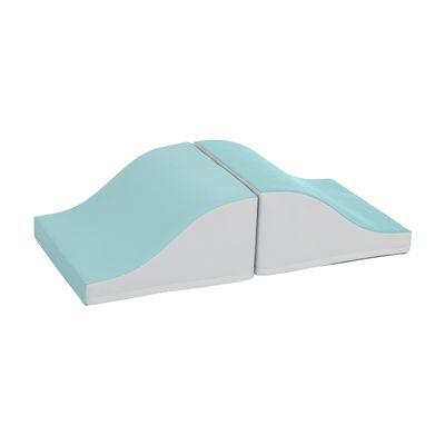 ECR4Kids SoftZone Junior Mix n' Match Slide, Beginner Playset, Seafoam, 2-Pack