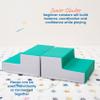 ECR4Kids SoftZone Junior Mix n' Match Step, Beginner Playset, Emerald, 2-Pack view 3