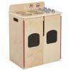 ECR4Kids Play Kitchen Stove, Wooden Playset, Natural view 1
