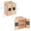 ECR4Kids Play Kitchen Stove, Wooden Playset, Natural view 2