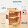 ECR4Kids Play Kitchen Stove, Wooden Playset, Natural view 4