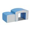 ECR4Kids SoftZone Junior Mix n' Match Tunnel and Bump, Beginner Playset, French Blue view 1