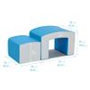 ECR4Kids SoftZone Junior Mix n' Match Tunnel and Bump, Beginner Playset, French Blue view 2