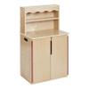 ECR4Kids Play Kitchen Storage Cupboard, Wooden Playset, Natural view 1