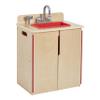 ECR4Kids Play Kitchen Sink, Wooden Playset, Natural view 1
